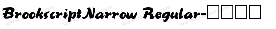 BrookscriptNarrow Regular字体转换